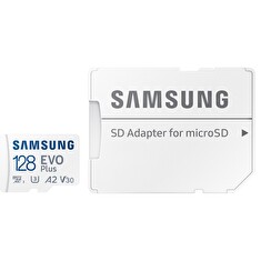 Samsung EVO Plus/micro SDXC/128GB/UHS-I U3 / Class 10/+ Adaptér/Bílá