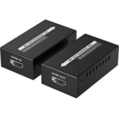 PremiumCord 4Kx2K@60Hz HDMI2.0 extender na 60m přes jeden kabel Cat6/6a/7