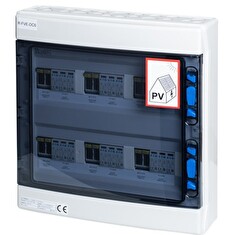Solarmi DC6 osazený rozvaděč pro fotovoltaiku, 6x svodič, 6x odpojovač, pojistky