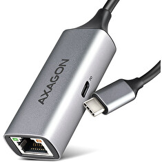 AXAGON ADE-TXPD, USB-C 3.2 Gen 1 - Gigabit Ethernet síťová karta, Asix AX88179, PD 100W, auto instal