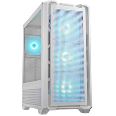 COUGAR PC skříň MX600 White Mid Tower Mesh Front Panel 3 x 140mm + 1 x 120mm Fans Transparent Left Panel