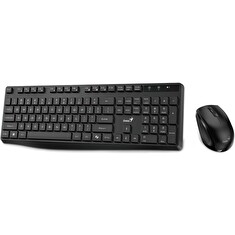 GENIUS KM-8206S/ bezdrátový set 2,4GHz/ Copilot/ multimediální/ tichá/ USB/ černá/ CZ+SK layout