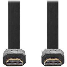 NEDIS High Speed HDMI 2.0 kabel s ethernetem/ 4K@30Hz/ zlacené konektory HDMI-HDMI/ plochý/ černý/ bulk/ 2m