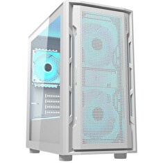 COUGAR PC skříň UNIFACE RGB White Mini Tower Mesh Front Panel 2x 140mm RGB Fan + 1x 120mm RGB Fan TG Left Panel