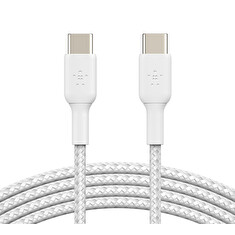 Belkin BOOST CHARGE™ USB-C/USB-C kabel, 2m, bílý - odolný