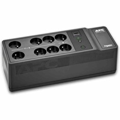 APC Back-UPS 500VA/300W Floor/Wall Mount, 230V, 8x česká zásuvka, USB Type A Port, User Replaceable Battery