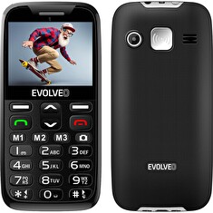 EVOLVEO EasyPhone XR, mobilní telefon pro seniory s nabíjecím stojánkem, černá