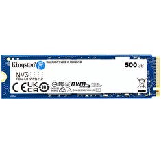 Kingston SSD 500GB NV3 NVMe™ PCIe M.2 2280 (ctení/zápis: 6000/5000MB/s;)