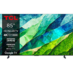 TCL 85C855 SMART TV 85" QLED/4K UHD/Mini LED/4xHDMI/144Hz/2xUSB/LAN/GoogleTV