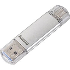 Flashdisk Hama Flash Pen Laeta, USB-C/USB-A 3.1 , 32 GB, 40 MB/s, stříbrný