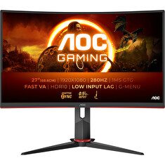 AOC LCD herní C27G2Z3 27" zakřivený VA/1920x1080@280Hz/0,5ms/300cd/2xHDMI/DP/HAS/VESA