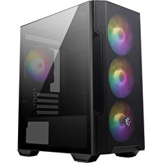 MSI skříň MAG FORGE M100R/ bez zdroje/ levé temperované sklo/ 4x 120 mm A-RGB fan/ 1x USB3.2/ černá