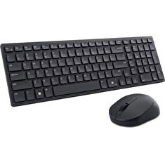 DELL KM555/ Ukrajinská bezdrátová tichá klávesnice + myš/ USB/ černá