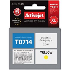 ActiveJet inkoust Epson T0714 D78/DX6000/DX6050 Yellow, 15 ml AEB-714 Poškozený obal, zboží OK.