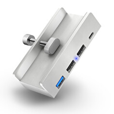 CONNECT IT USB DeskHub 4v1 na desku stolu, STŘÍBRNÝ