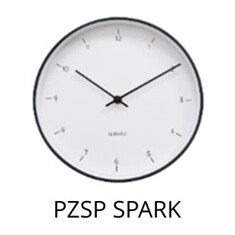 PLATINET NÁSTĚNNÉ KULATÉ HODINY SPARK, tichý mechanismus