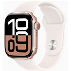 Apple Watch S10/42mm/Rose Gold/Sport Band/Light Blush/-S/M