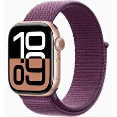 Apple Watch S10/42mm/Rose Gold/Sport Band/Plum