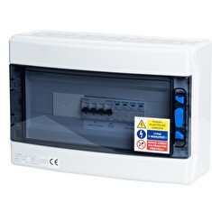 Solarmi AC25N0 osazený rozvaděč pro fotovoltaiku, jističe, chránič, N0, 3f, 25A