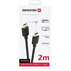 SWISSTEN KABEL HDMI NA HDMI 4K 60Hz 2,0 M PVC