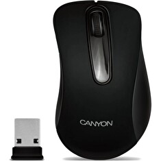 CANYON bezdrátová USB myš s 3 tlačítky, 800 dpi, černá