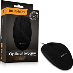 CANYON CMS1 drátová USB myš s 3 tlačítky, 1000 dpi, černá
