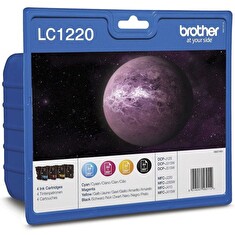 BROTHER INK LC-1220 VAL (inkoust černý/azurový/purpurový/žlutý, str.300) blister multipack černý + 3 barvy,pro DCPJ925DW
