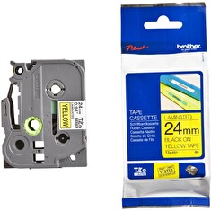BROTHER TZE651 - kazeta TZ šířky 24mm, laminovaná TZE-651, žlutá / černá