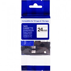 PRINTLINE kompatibilní páska s Brother TZE-M951, 24mm, matný černý tisk/stříbrný podklad