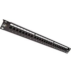Solarix 19" Patch panel 24 x RJ45 CAT5E UTP 150 MHz černý 1U, SX24-5E-UTP-BK