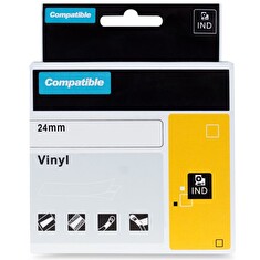 PRINTLINE kompatibilní páska s DYMO 1805430, 24mm, 5.5m, černý tisk/bílý podklad, RHINO, vinylová