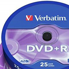 Verbatim DVD+R 4,7GB 16x, 25ks - média, AZO, spindle