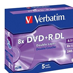 Verbatim DVD+R DL [ jewel case 5 | 8.5GB | 8x | matte silver ]
