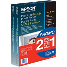 Epson Premium Glossy Photo Paper - papír lesklý, 10x15 cm, 255g/m2, 2x40 listů 2 za cenu 1