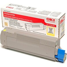OKI originál tonerová kazeta 43381905/ C5600/ C5700/ 2000 stran/ Žlutá
