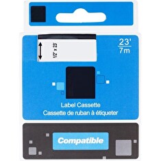 PRINTLINE kompatibilní páska s DYMO 43618, S0720790, 6mm, 7m, černý tisk/žlutý podklad, D1
