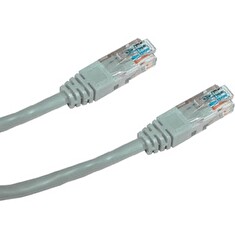 DATACOM Patch kabel UTP CAT5E 0,5m šedý