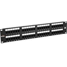 Solarix 19" Patch panel 48 x RJ45 CAT5E UTP 150 MHz černý 2U, SX48-5E-UTP-BK