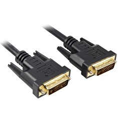 PremiumCord DVI-D propojovací kabel/ dual-link/ DVI(24+1)/ MM/ 1m/ černý