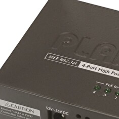 PLANET HPOE-460 PoE injektor, 4x 1Gbps PoE 802.3at 30/120 W