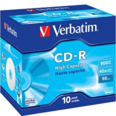 VERBATIM CD-R90 800MB EP/DL/ 40x/ 90min/ jewel/ 10pack