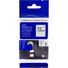 PRINTLINE kompatibilní páska s Brother TZE-FA3, 12mm, modrý tisk /bílý podklad, zažehlovací