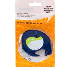 PRINTLINE kompatibilní páska s DYMO 59421, 12mm, 4m, černý tisk/bílý podklad, LetraTag, papírová