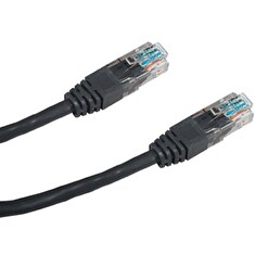 DATACOM Patch kabel UTP CAT5E 0,5m černý