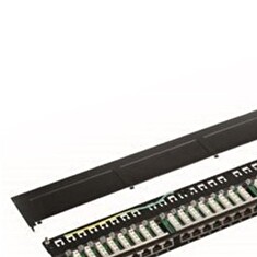 DATACOM Patch panel 19" STP 24 port CAT5E LSA 1U BK (3x8p) / VL