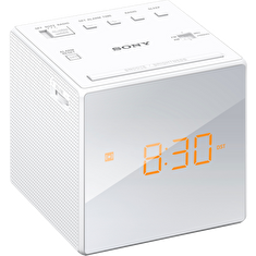 SONY ICFC1W Radiobudík, LCD displej, alarm s možností odloženého buzení. Analogový FM/AM tuner. Barva bílá.
