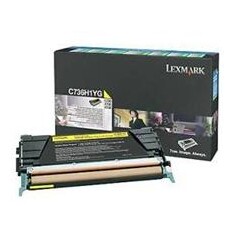 Lexmark C736, X736, X738 Yellow High Yield Return Program Toner Cartridge, 10K