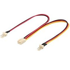PremiumCord Rozdvojka pro napájení ventilátorů 3pin TX 22cm