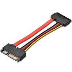 PREMIUMCORD Kabel SATA + napájení prodlužovací k HDD, 15cm