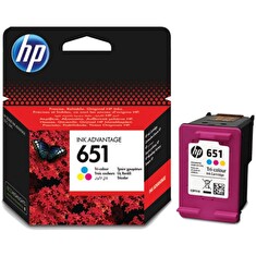 HP 651 - originální - cartridge, tříbarevná, až 300 stran, vhodné pro HP Deskjet Ink Advantage 5645 AIO